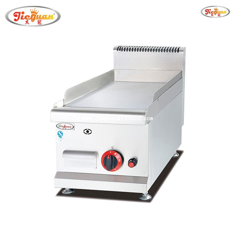 Plancha de gas comercial con superficie plana para hotel