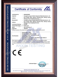 Certificado de horno combinado