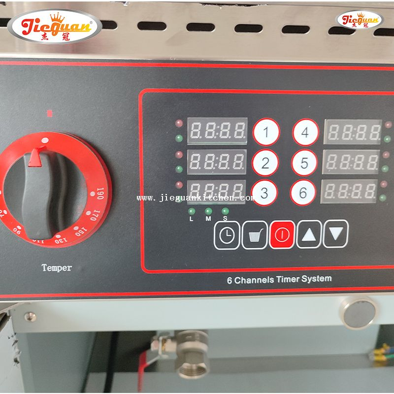 Freidora eléctrica 2 tanques 28L con temporizador 