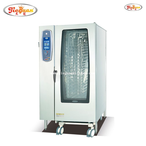  Combinación CE para hornear a vapor SS Pan encimera horno combinado para encimera eléctrico 40 bandejas horno combinado vaporizador comercial