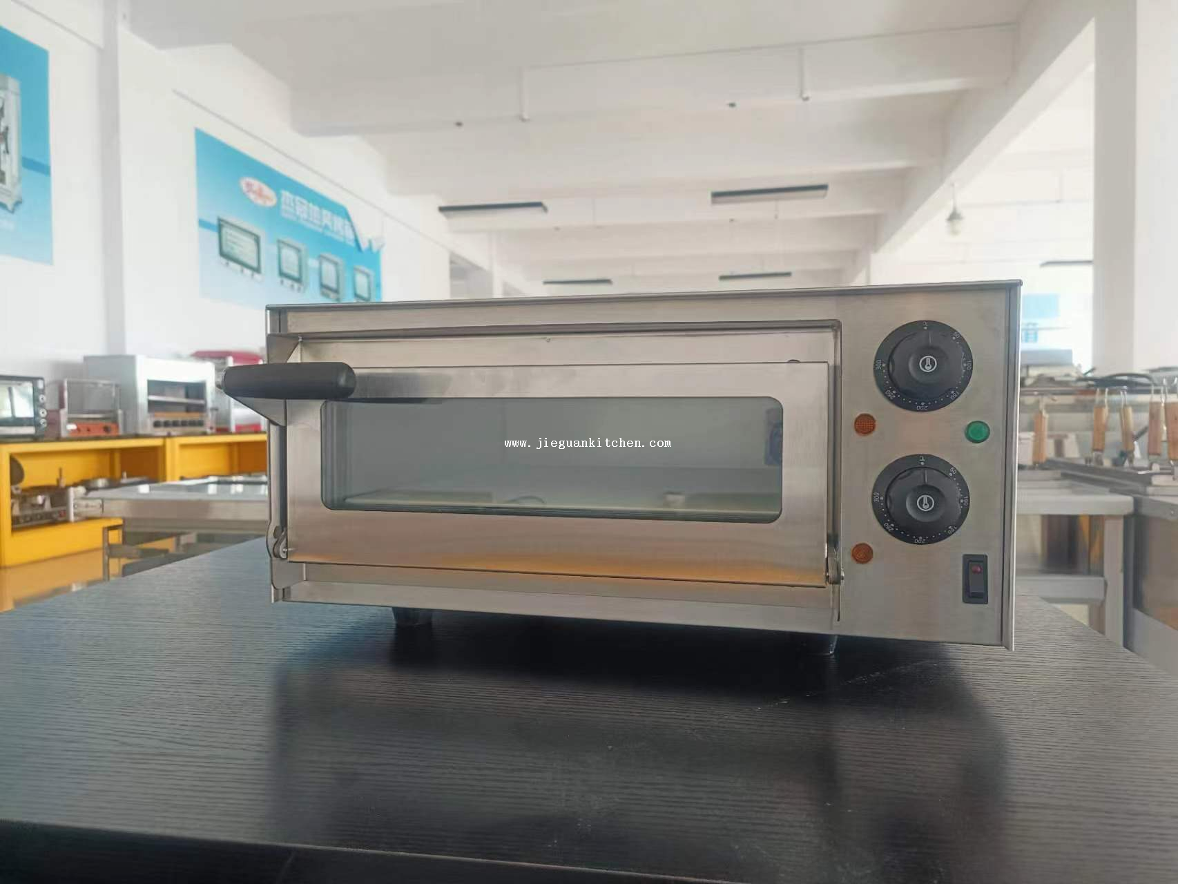 Horno de pizza pequeño eléctrico de una sola capa uso comercial 