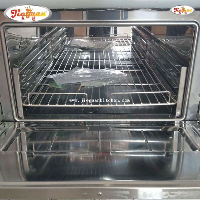 Cocina a gas de 4 fuegos con plancha y horno para restaurantes y hoteles