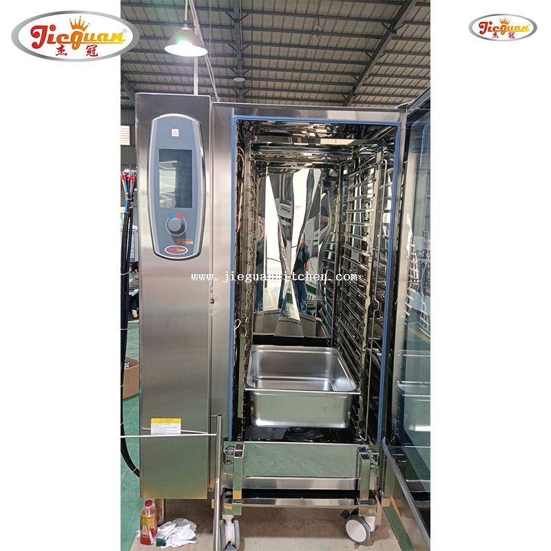  Combinación CE para hornear a vapor SS Pan encimera horno combinado para encimera eléctrico 40 bandejas horno combinado vaporizador comercial