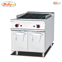 Horno de barbacoa Vertical comercial, equipo de cocina, parrilla de roca de Lava, Gas LPG, OEM, con gabinete para restaurante, superventas