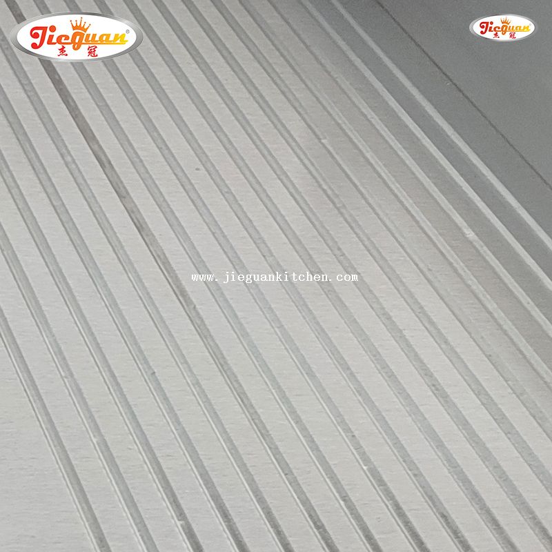 Parrilla de gas LPG de 730 mm con 2/3 plano y 1/3 ranurado