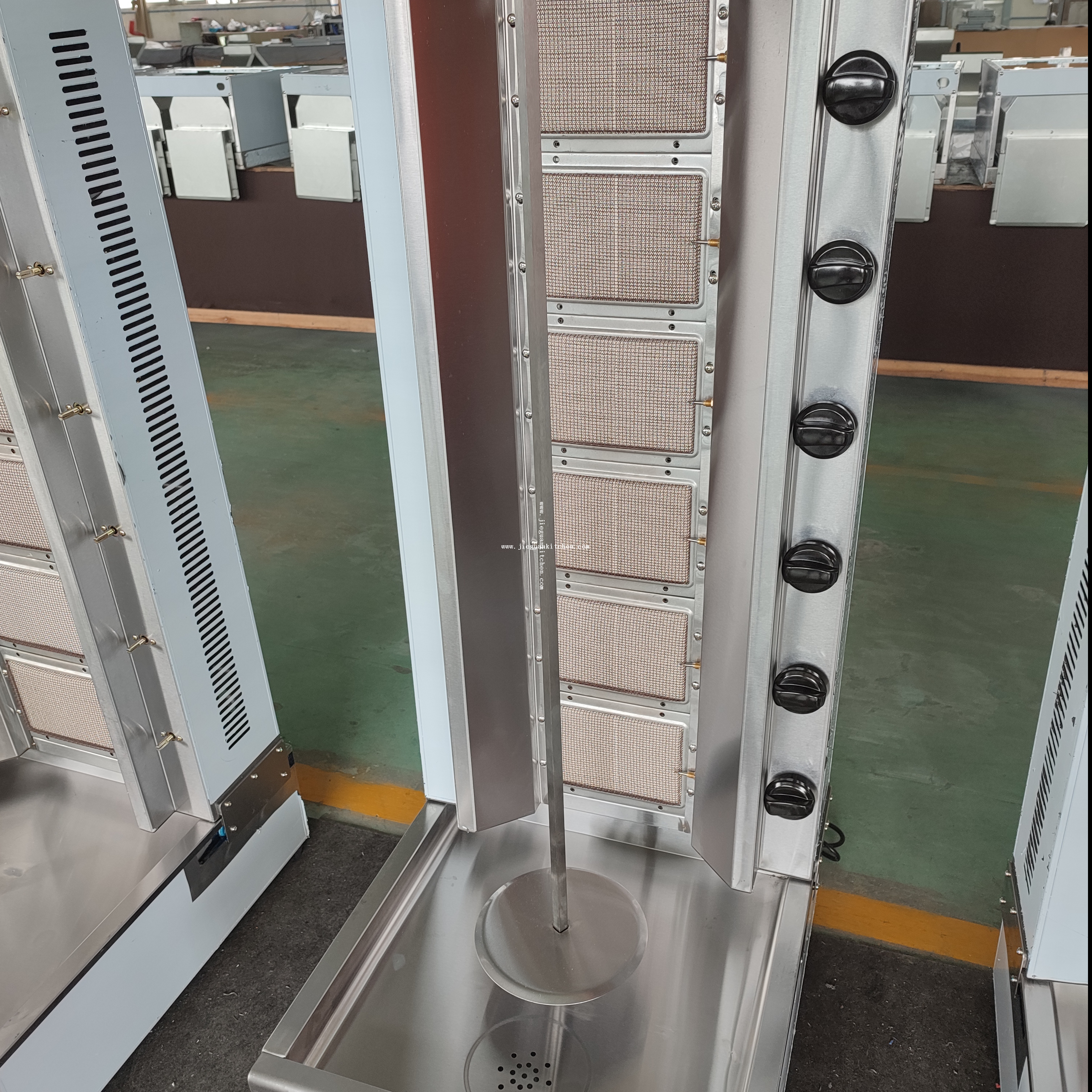 Máquina Shawarma completamente automática, máquina de kebab, barbacoa, 2/3/4/5/6 quemadores, parrilla de barbacoa de Gas