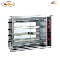 Asador de pollos a gas de 4 varillas para 20 piezas de pollo entero