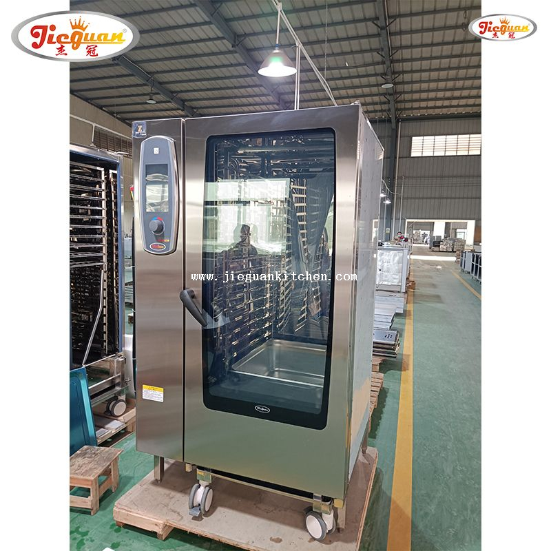  Combinación CE para hornear a vapor SS Pan encimera horno combinado para encimera eléctrico 40 bandejas horno combinado vaporizador comercial