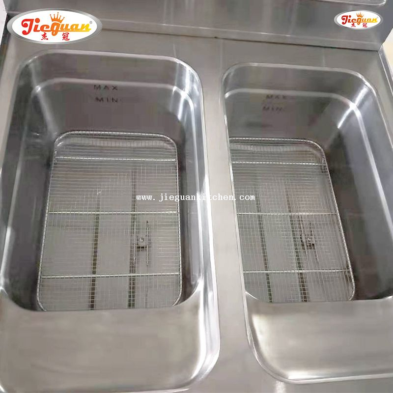 Freidora a gas de 14L con 2 depósitos 