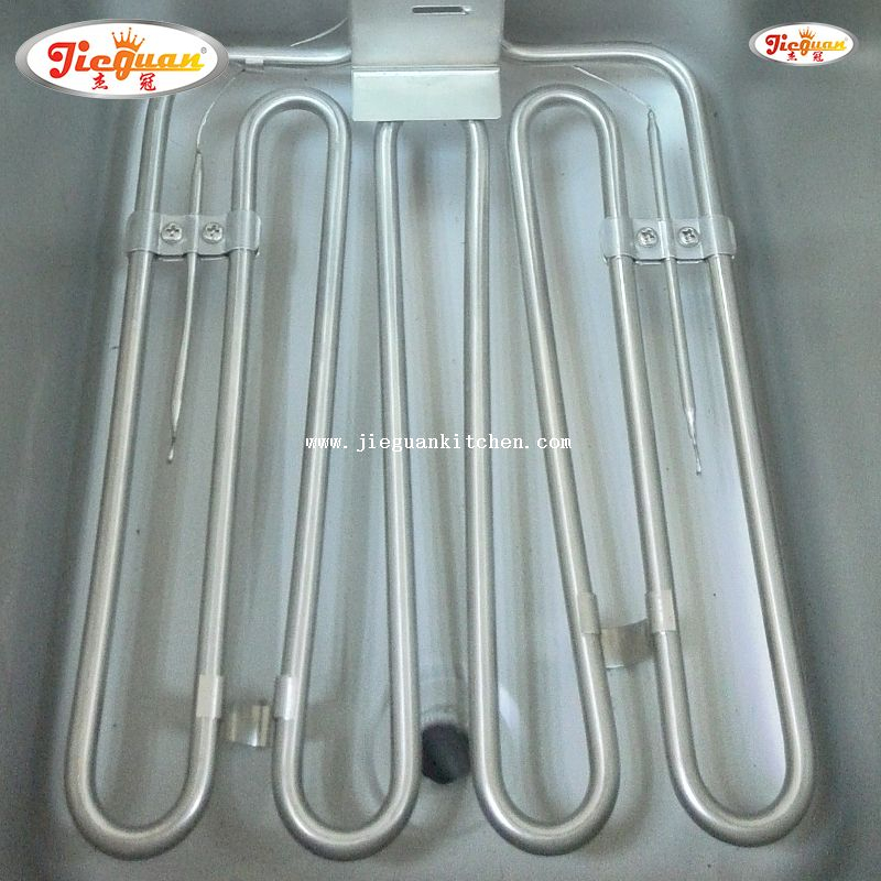 Freidora eléctrica de patatas fritas de doble tanque comercial