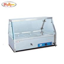 Calentador eléctrico comercial para buffet, calentamiento al baño maría con bandeja de 3 1/1GN o bandeja de 6 1/2 GN